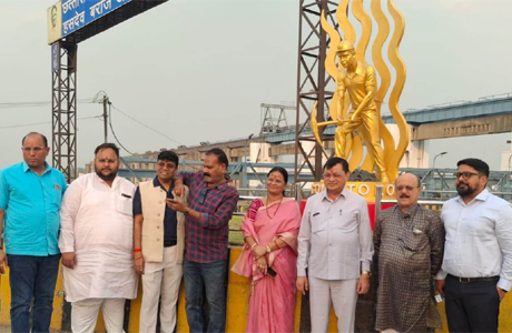 कोरबा में उद्योगमंत्री देवांगन ने कोलमैन की प्रतिमा का किया अनावरण