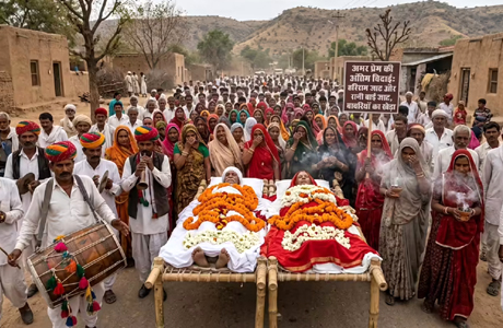 इधर पहुंचा पति का शव और उधर पत्नी ने प्राण त्याग दिए