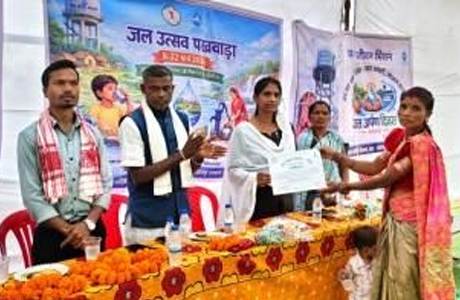 हसलनार में जल अर्पण एवं जल उत्सव पखवाड़ा का आयोजन