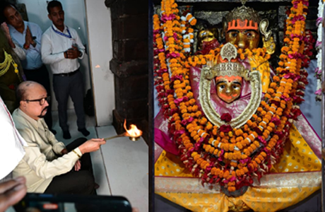 राज्यपाल ने माँ महामाया से की छत्तीसगढ़ की सुख-समृद्धि की कामना