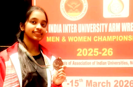 भिलाई की छात्रा स्नेहा ने इंटर यूनिवर्सिटी चैंपियनशिप में जीता कांस्य पदक