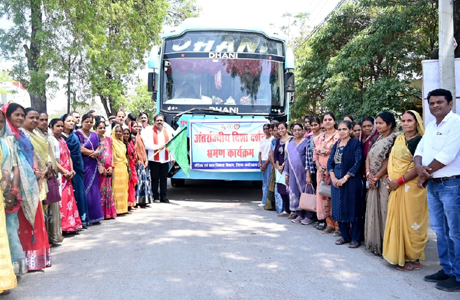 40 स्व-सहायता समूहों की दीदियां शैक्षणिक अध्ययन के लिए जबलपुर रवाना