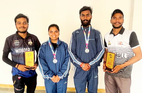 सरगुजा वुडबॉल संघ के खिलाड़ियों नेराष्ट्रीय स्पर्धा में जीता सिल्वर मेडल