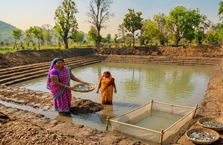 आजीविका डबरी सिर्फ गड्ढा नहीं, सुखद भविष्यकी नींव : 2.75 लाख से बनाया तालाब