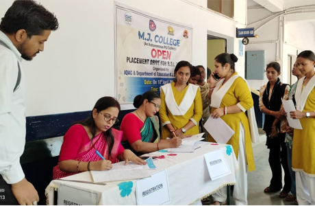 एमजे कालेज के शिक्षा विभाग में प्लेसमेंट कैम्प का आयोजन