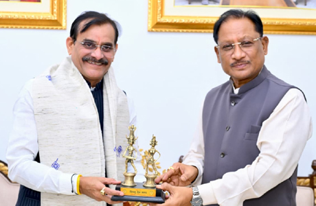 विष्णुदेव से विष्णुदत्त ने की सौजन्य मुलाकात, हुईं समकालीन विषयों पर चर्चा