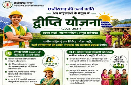 द्वीप्ति योजना : ऊर्जा आत्मनिर्भरता की ओर छत्तीसगढ़ ने बढ़ाया ऐतिहासिक कदम
