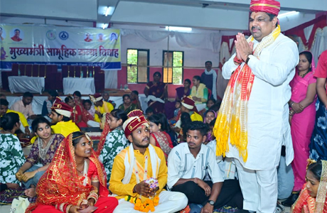 मुख्यमंत्री सामूहिक कन्या विवाह- दुर्ग में 19 जोड़े बंधे परिणय सूत्र में