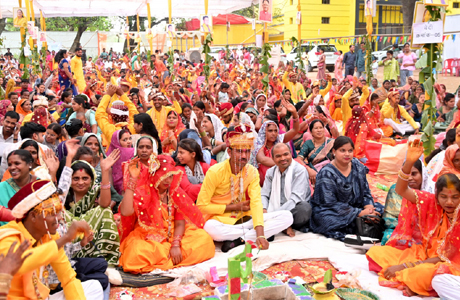 मुख्यमंत्री कन्या विवाह : पेंड्रा में 72 जोड़े परिणय सूत्र में बंधे, विधायक हुए शामिल