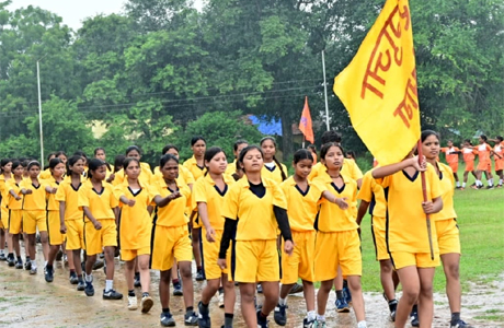 रिमझिम फुहारों के बीच 26वीं राज्य स्तरीय शालेय क्रीड़ा स्पर्धा का भव्य शुभारंभ