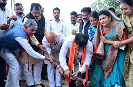 उपमुख्यमंत्री विजय शर्मा ने पाटन में किया शौर्यवाटिका का भूमिपूजन