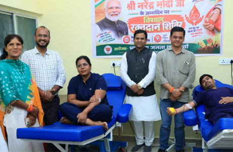 सेवा संकल्प अभियान के तहत गौरेला में विशेष रक्तदान शिविर का आयोजन